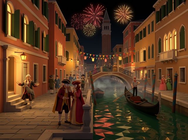 Concept image of Canal city carnival