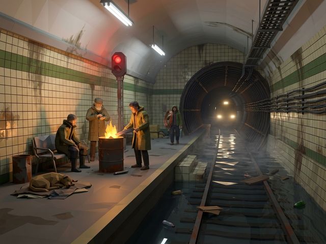 Concept image of Flooded metro line