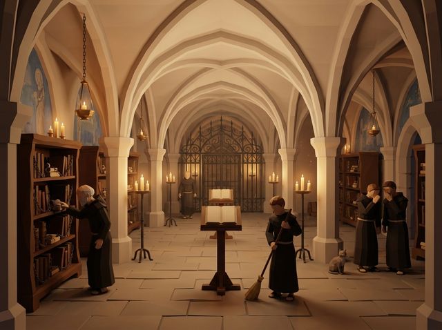 Concept image of Monastery catacombs