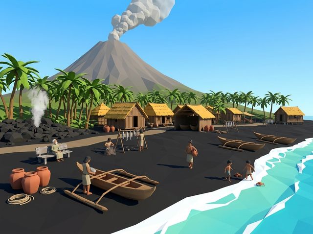 Concept image of Black sand island